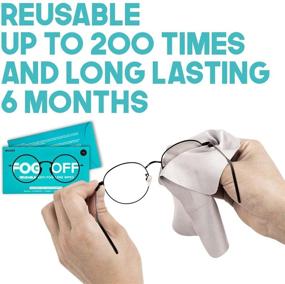img 2 attached to 👓 MUVEIT FOG-OFF: Reusable Anti Fog Wipes for Glasses - Long Lasting, Money Saving Solution