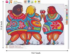 img 3 attached to 🖼️ Dazzling DIY 5D Diamond Painting Kit: Big Butt Woman Partial Diamond Rhinestone Embroidery Cross Stitch - Stunning Wall Decor & Ornaments