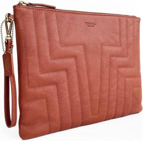 img 4 attached to 👜 Stylish TERACOTA Genuine Leather Wristlet: Luxurious Lambskin Women's Handbags & Wallets