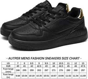 img 2 attached to Autper Fashion Sneakers Walking BlackRed Men's Shoes