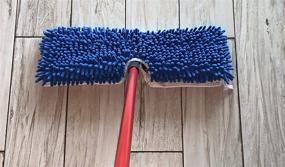 img 1 attached to 🧹 Synonymous Dual Microfiber Flip Mop Refill Set: 18 inch Chenille Wet Mop Pad & 18 inch Dust Mop Head Replacement (2 Pads, Cedar Action)