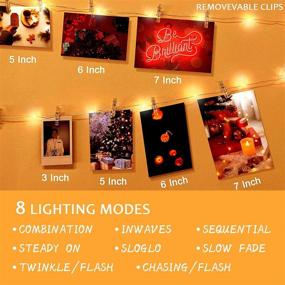 img 3 attached to 🔦 100LED Photo Clips String Lights: Perfect Fairy Lights for Bedroom, Wall Décor, Christmas Tree, and Wedding Party Decoration"