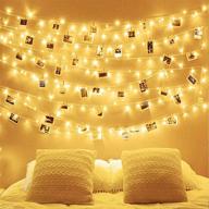 🔦 100led photo clips string lights: perfect fairy lights for bedroom, wall décor, christmas tree, and wedding party decoration" логотип