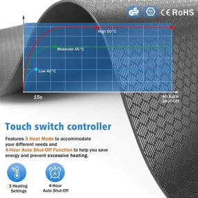 img 3 attached to Теплообои с 3 уровнями нагрева, автоматическим отключением через 4 часа - электрический обогревательный коврик, мышь-коврик, теплый коврик для стола, удлиненный игровой коврик для мыши, обогревательный коврик для ног, теплый коврик для стола
