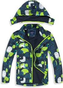 img 3 attached to Boys Lightweight Waterproof Rain Jacket 👦 with Detachable Hood - Windbreaker for Kids