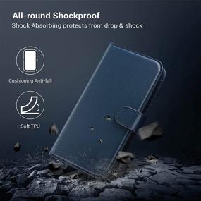 img 3 attached to 📱 ULAK iPhone 12 Pro Max Wallet Case for Men: Flip PU Leather, Card Holders, Kickstand, Protective Cover in Blue 6.7-inch