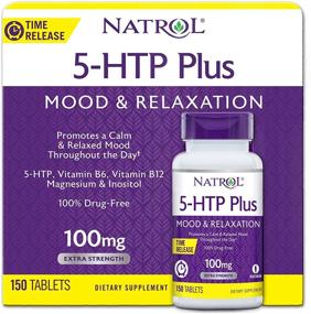 img 1 attached to 😴 Natrol 5-HTP Plus Time Release Tablets: Boost Mood, Enhance Sleep, and Induce Relaxation - 100mg, 150 Count - Drug-Free