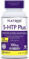 😴 natrol 5-htp plus time release tablets: boost mood, enhance sleep, and induce relaxation - 100mg, 150 count - drug-free logo