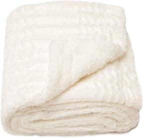 img 4 attached to Longrich Embossed Faux Fur Reversible Blanket Bedding