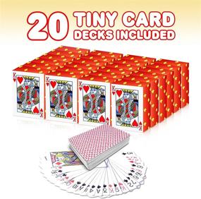 img 2 attached to Gamie Mini Playing Cards - 20 Deck Pack - Poker Cards - 1.5 Inch Miniature Card 🃏 Set - Small Casino Game Cards for Kids, Adults - Fun Novelty Gift, Party Favor for Boys & Girls