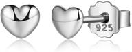 😊 925 sterling silver petite hearts smile face skull stud earrings by everbling logo