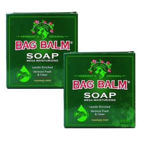 img 1 attached to 🧼 Bag Balm Mega Moisturizing Soap Rosemary Mint 3.9oz Bar - Value Pack of 2