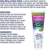 👶 tanner's tasty paste baby bling - safe & tasty vanilla toothpaste for kids (4.2 oz) logo