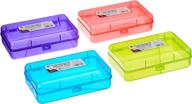 charles leonard plastic pencil boxes, snap-close, assorted colors (24-pack) – 2.5 x 5.25 x 8.25 inches логотип