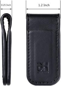 img 1 attached to Magnetic Genuine Leather Business Holder: Essential Men's Accessories for Wallets, Card Cases, and Money Organizers