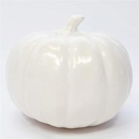 img 4 attached to 🎃 6 Inch White Plastic Fake Pumpkins - Perfect Artificial Foam Pumpkins for Decorating