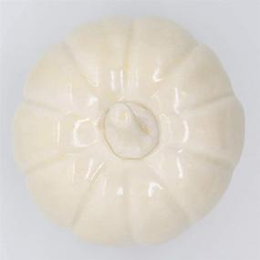 img 2 attached to 🎃 6 Inch White Plastic Fake Pumpkins - Perfect Artificial Foam Pumpkins for Decorating