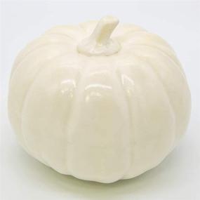 img 3 attached to 🎃 6 Inch White Plastic Fake Pumpkins - Perfect Artificial Foam Pumpkins for Decorating