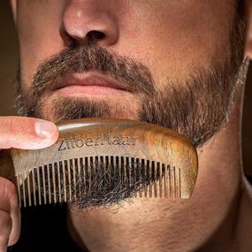 img 2 attached to 🪡 ZilberHaar Sandalwood Beard Comb – An Essential Handmade Beard Care Accessory for Men – 100% Authentic Sandalwood