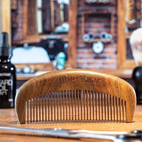 img 1 attached to 🪡 ZilberHaar Sandalwood Beard Comb – An Essential Handmade Beard Care Accessory for Men – 100% Authentic Sandalwood