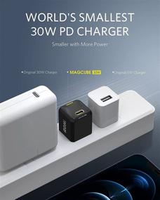 img 1 attached to 🔌 Зарядное устройство AOHI Magcube USB C - 30W PD мини-быстрое зарядное устройство GaN + настенный адаптер для MacBook / iPhone 13 / 12 Mini Pro Max / iPad Pro / Samsung Galaxy S21+ / Note 10+