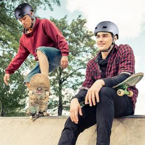 img 2 attached to 🛹 MAUNABEN Adult Youth Skateboard Bike Helmet - Optimal Safety Gear for Skating