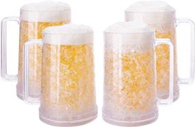 img 4 attached to 🍺 Frosted Gel Freezer Beer Mugs