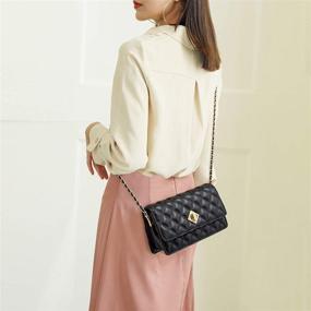img 1 attached to LAORENTOU Leather Shoulder Classic Crossbody