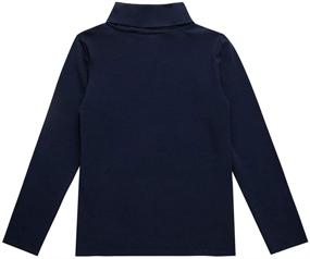 img 3 attached to 👚 UNACOO Off White Elasthan Long Sleeve Turtleneck Girls' Clothing, Tops, Tees & Blouses