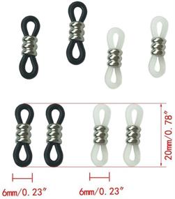 img 3 attached to 🔗 Hyamass 40pcs Silver Coated Copper Bead Rubber Ends Holder for Eyeglass and Necklace Chains