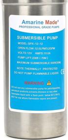 img 4 attached to 🌊 12V DC Submersible Deep Well Water Pump by Amarine Made - 3.2GPM, 4", 10A, Alternative Energy Solar Battery Powered with Stainless Steel Shell - Max Lift 230 Ft, Max Submersion 100 Ft