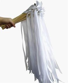 img 1 attached to 🧚 30-Pack Silk Ribbon Wands with Bells - Fairy Stick Wish Wands, Wedding Confetti Alternative for Wedding and Party