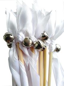 img 2 attached to 🧚 30-Pack Silk Ribbon Wands with Bells - Fairy Stick Wish Wands, Wedding Confetti Alternative for Wedding and Party