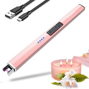 img 4 attached to 🕯️ USB Rechargeable Flameless Candle Lighter with Double Safety Switch - Rose Gold