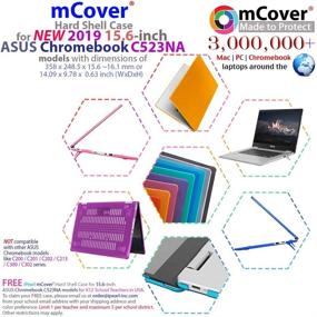 img 3 attached to mCover Hard Shell Case - ASUS 💜 C523 Chromebook: Durable 15.6-inch Protection in Vibrant Purple