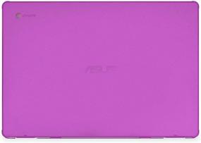 img 4 attached to mCover Hard Shell Case - ASUS 💜 C523 Chromebook: Durable 15.6-inch Protection in Vibrant Purple