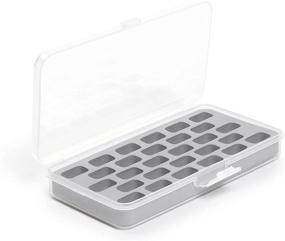 img 1 attached to 📦 Dritz Bobbin Box, Clear - 28 Bobbin Storage Container for Easy Organization