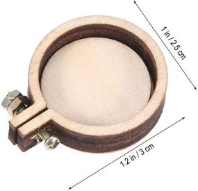 img 2 attached to 🔍 10 pcs SUPVOX Embroidery Hoop Mini Round Cross Stitch Hoop Ring Imitated Wood Display Frame