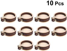img 3 attached to 🔍 10 pcs SUPVOX Embroidery Hoop Mini Round Cross Stitch Hoop Ring Imitated Wood Display Frame