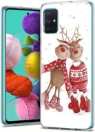 eouine transparent clear phone case for xiaomi redmi note 9 pro / 9s with pattern, ultra slim shockproof soft gel tpu silicone cover bumper skin featuring 2 deer logo