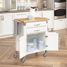 img 2 attached to 🛒 Dolly Madison White Prep & Serve Cart: A Stylish Home Styles Addition