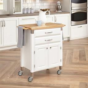 img 3 attached to 🛒 Dolly Madison White Prep & Serve Cart: A Stylish Home Styles Addition
