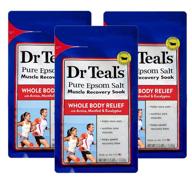 💆 dr. teal's epsom salt - muscle recovery soak - whole body relief with arnica, menthol, eucalyptus - 2.5lb bag (pack of 3): ultimate relaxation and revitalization logo
