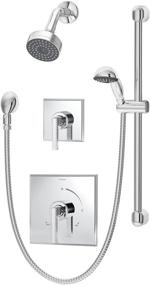 img 4 attached to Duro Shower/Hand Shower Unit, Chrome - Symmons 3605-H321-V: The Perfect Combination of Style and Functionality