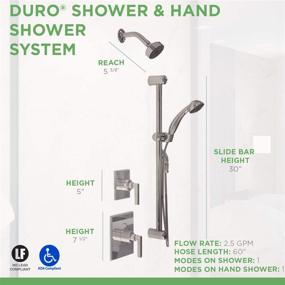 img 3 attached to Duro Shower/Hand Shower Unit, Chrome - Symmons 3605-H321-V: The Perfect Combination of Style and Functionality