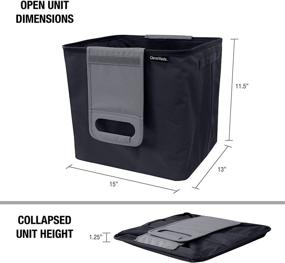 img 2 attached to 🚗 Умная корзина CleverMade 35L SnapBasket TrunkCaddy - органайзер для багажника автомобиля с ручками, черного/антрацитового цвета, 2 штуки — улучшенная оптимизация поисковой системы