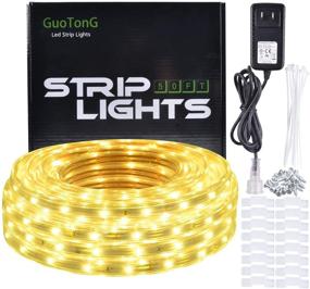 img 4 attached to 🌟 GuoTonG 12V Warm White LED Strip Light - 50ft Outdoor Rope Lighting for Party, Deck, Bar, Stairway, Car Windows Decoration - Waterproof and Flexible