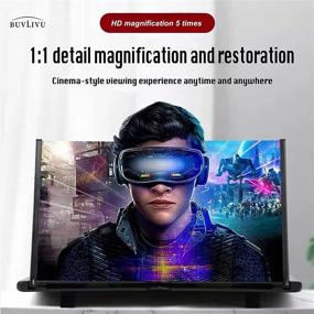 img 3 attached to 📱 Увеличитель экрана телефона 12" 3D HD с защитой глаз от излучения - портативное стенд для просмотра фильмов, видео, игр на всех смартфонах.