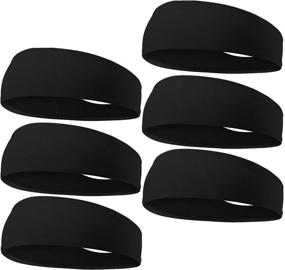 img 4 attached to 🏋️ EasYoung Non Slip Headbands - 6-Pack for Men and Women. Sweat Wicking Elastic Headbands for Sports, Fitness, Yoga and Running. Unisex.