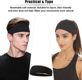 img 3 attached to 🏋️ EasYoung Non Slip Headbands - 6-Pack for Men and Women. Sweat Wicking Elastic Headbands for Sports, Fitness, Yoga and Running. Unisex.